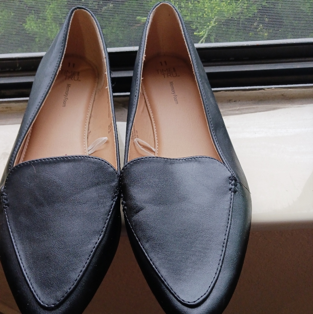 Time and True Black Loafers